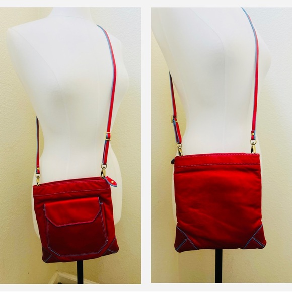 Barr + Barr Red Crossbody Bag - Picture 2 of 7